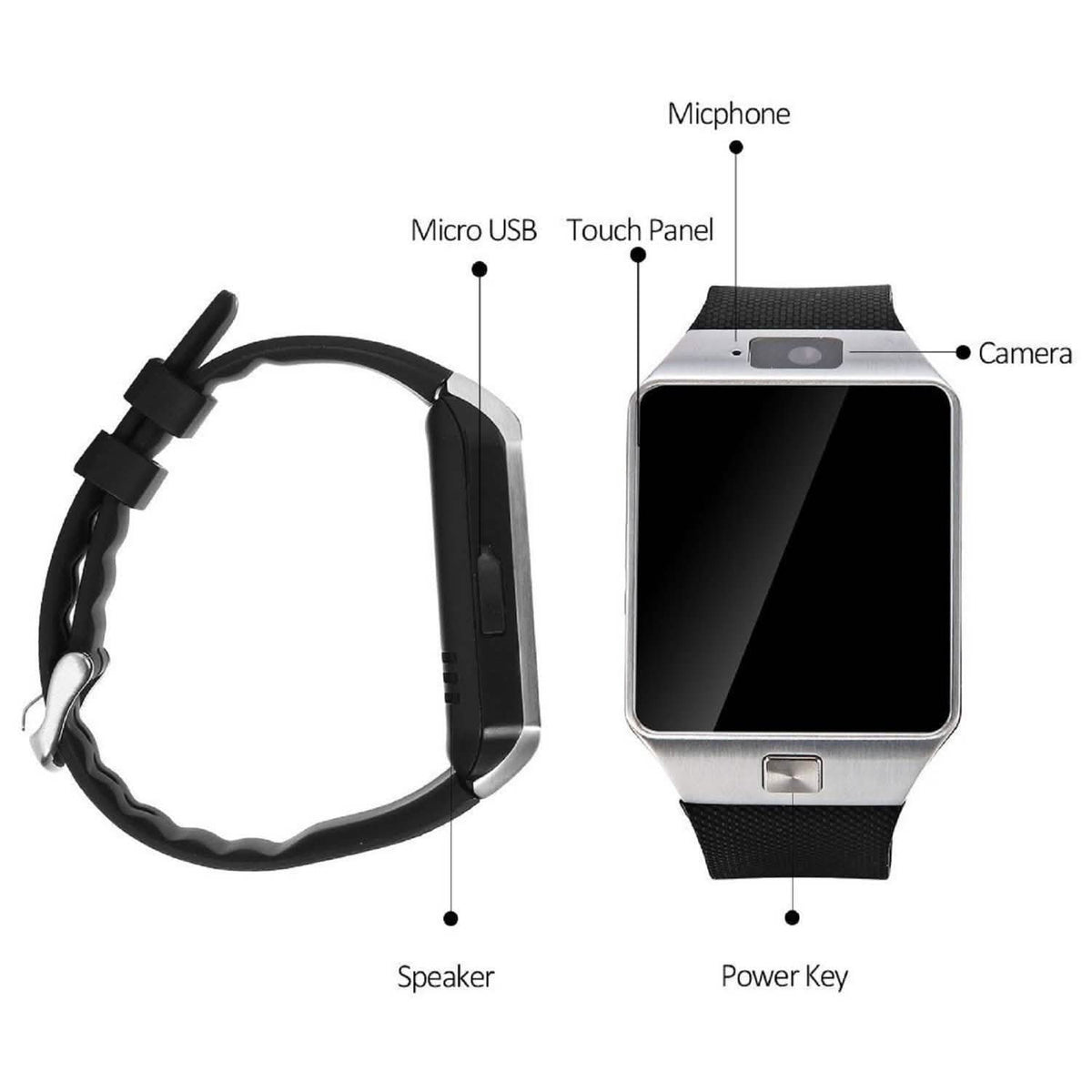 Bluetooth Smart Watch with Camera