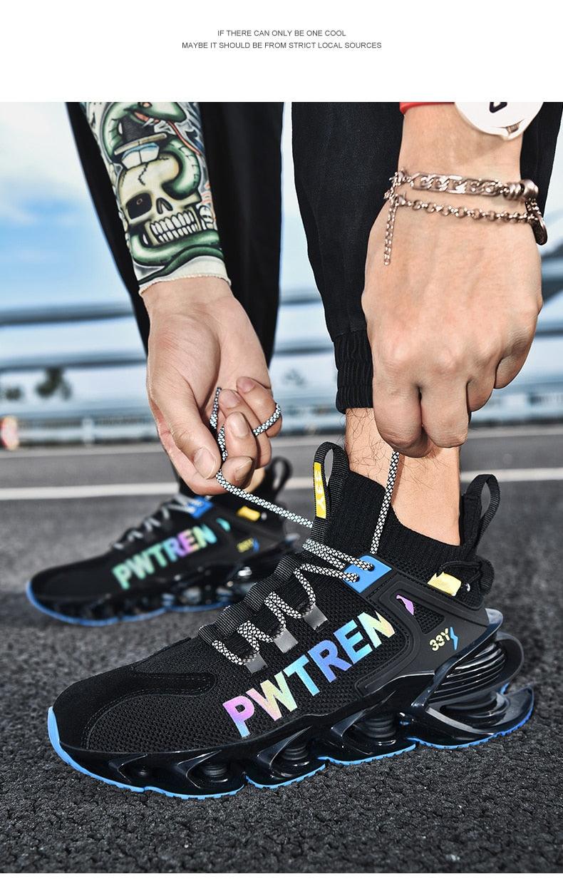 Men's Reflective Blade Running Sneakers