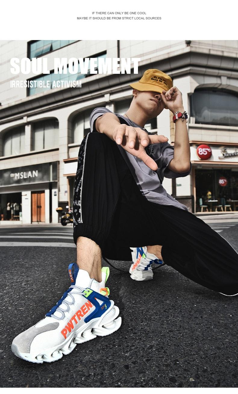 Men's Reflective Blade Running Sneakers