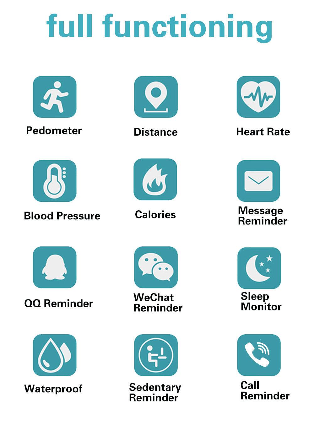 Waterproof Activity Tracker with Heart Rate & Sleep Monitor